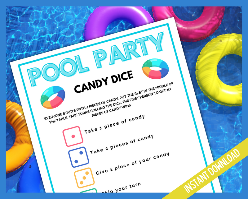 Pool Party Candy Dice Game