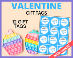 Blue Valentine's Day Gift Tags