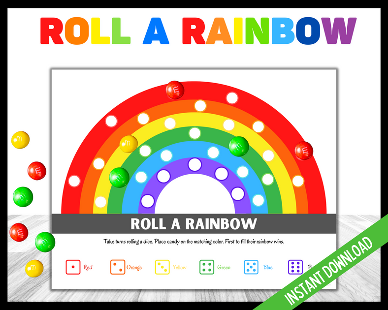 Roll a Rainbow Game | LittleHaloJ