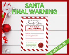 Santa Final Warning Letter