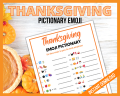 Thanksgiving Emoji Pictionary Printable