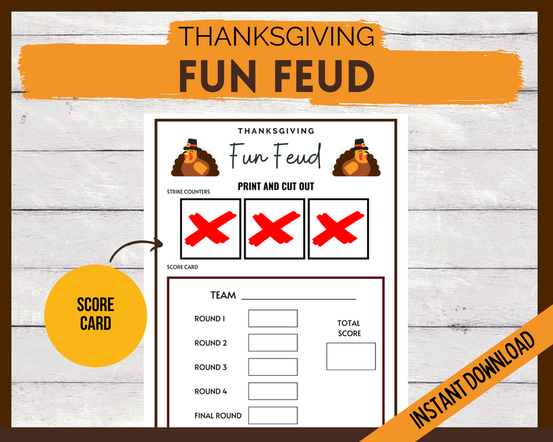 Thanksgiving family Fun Feud