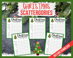 Christmas Scattergories - Christmas Tree Theme