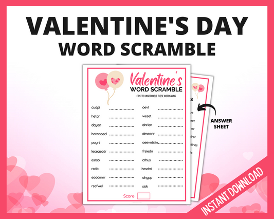 Valentine's day Word Scramble