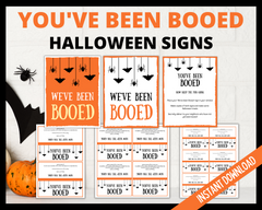 Halloween signs and treat toppers youve been booed