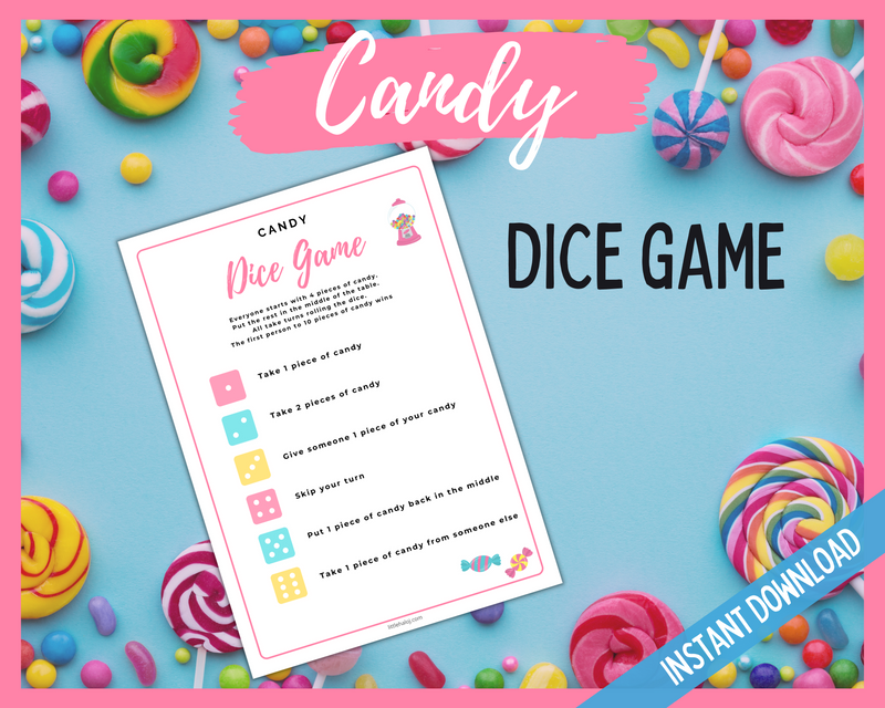 Candy Dice Game - Pastel