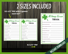 All things green trivia game