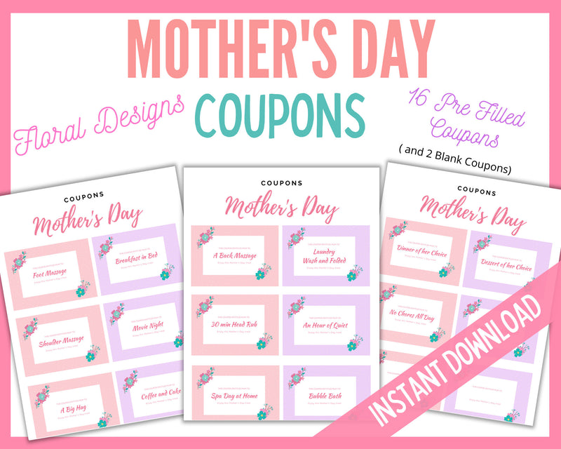 Mother’s Day Coupons - Floral