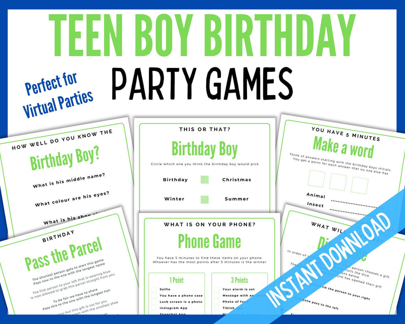 Teen Birthday Party Games - Boy