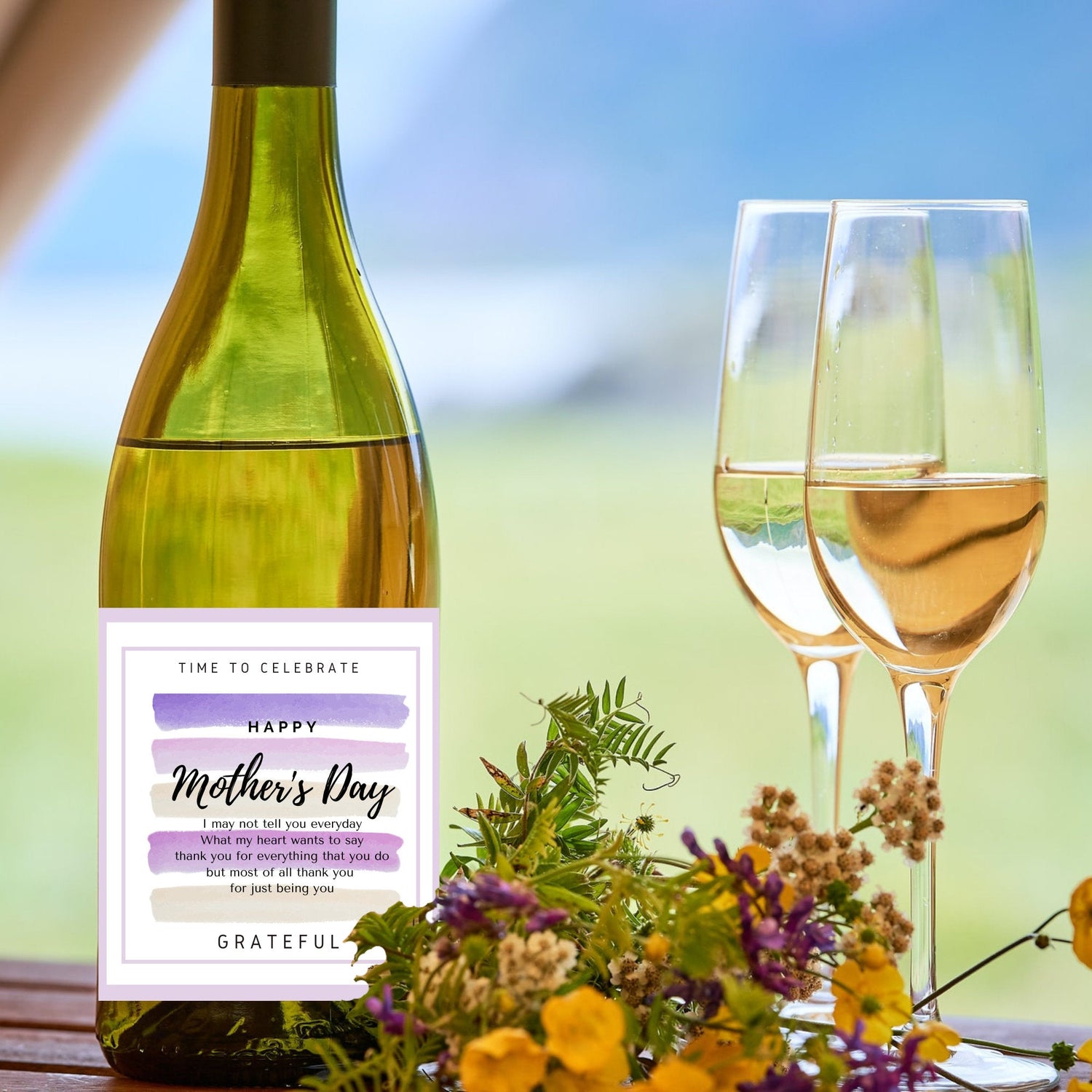 Mothers day printable wine labels