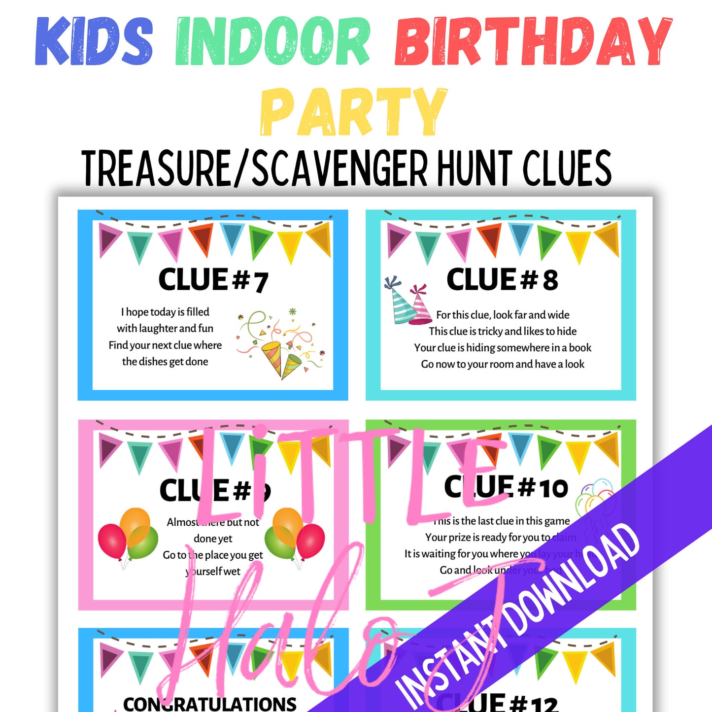 Indoor Birthday Treasure Hunt Clues