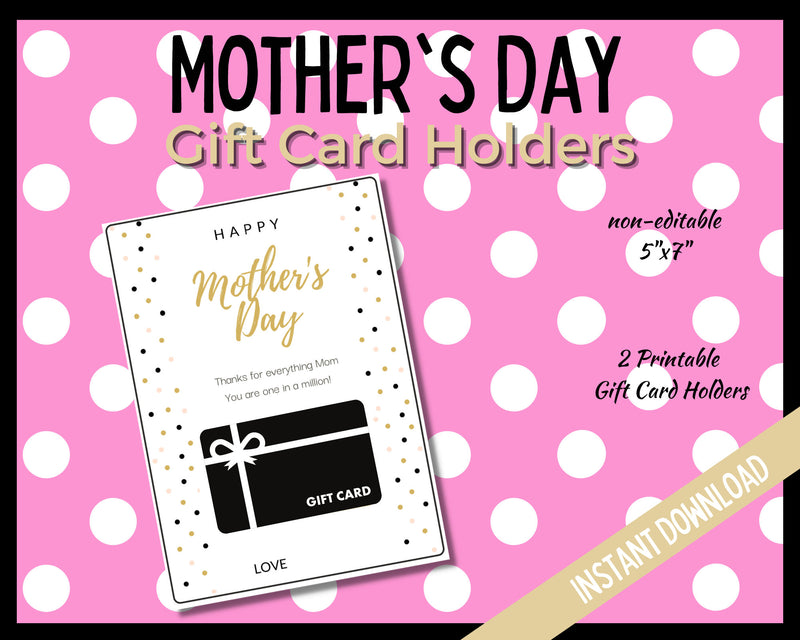 Mother's Day Gift Card Holder - Spots