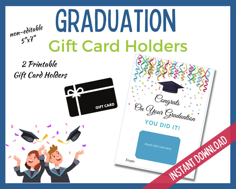 Graduation Gift Card Holders - Congrats