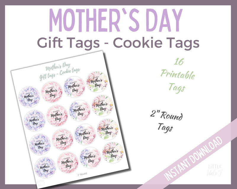 Mother's Day Gift Tags - Round tags
