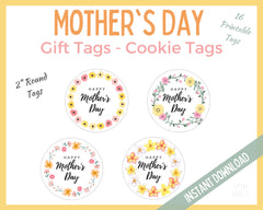 Mother's Day Cookie Tags - Yellow