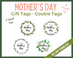 Happy Mother's Day Round Gift Tags