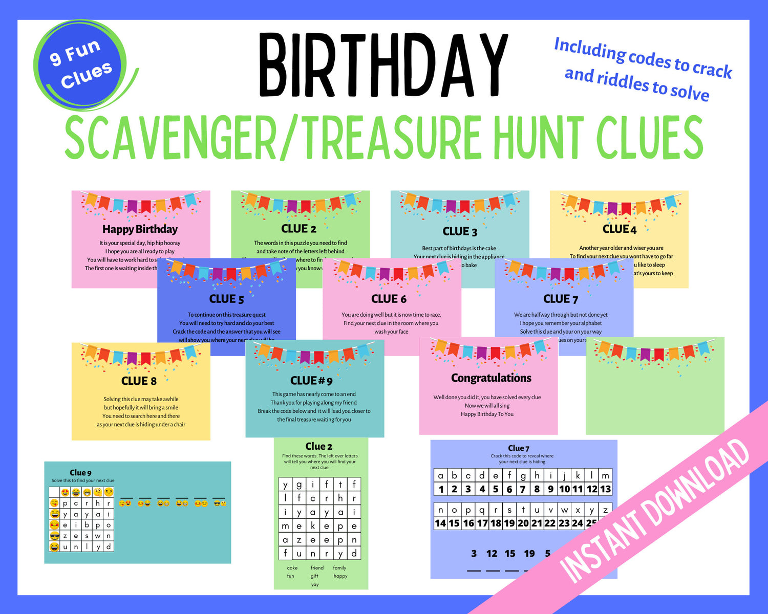 Treasure Hunt with Riddles and Codes to Crack – LittleHaloJ