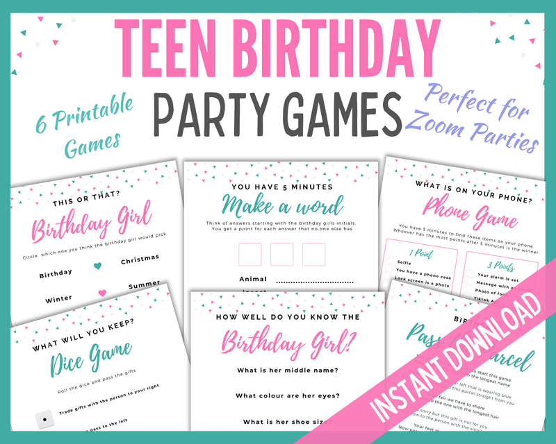 Teen Girl Party Games