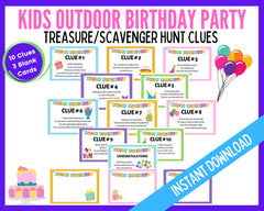 Outdoor Birthday Treasure Hunt Clues