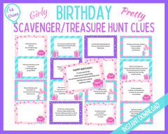Birthday Scavenger Hunt - Pretty