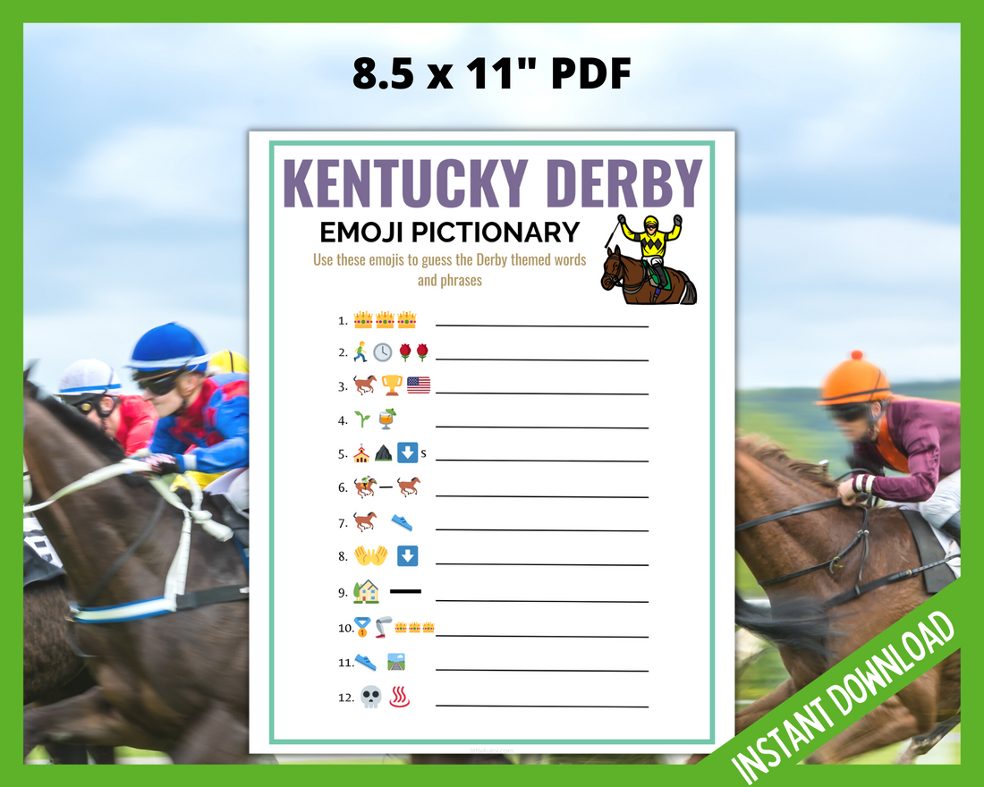 Kentucky Derby Emoji Pictionary LittleHaloJ