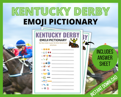 Kentucky Derby Emoji Pictionary Printable Game
