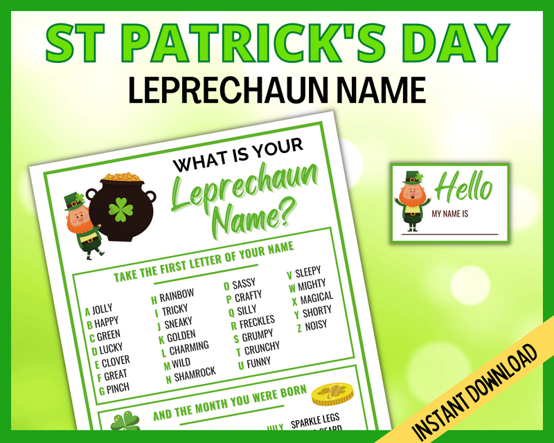 Leprechaun name game