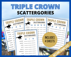 Triple Crown Scattergories Printables