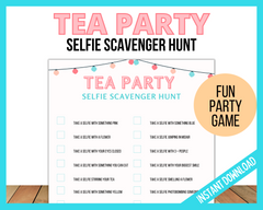 Tea Party Selfie Scavenger Hunt