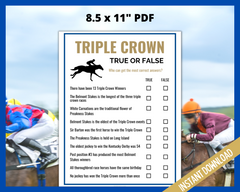 Triple Crown True or False Game