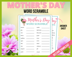Mothers day word scramble