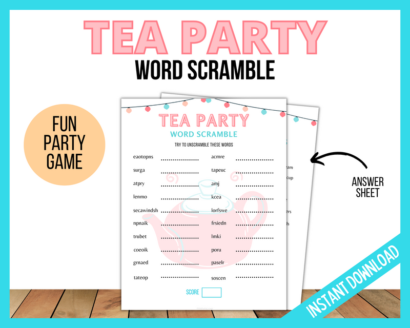 Tea Party Games Bundle | LittleHaloJ